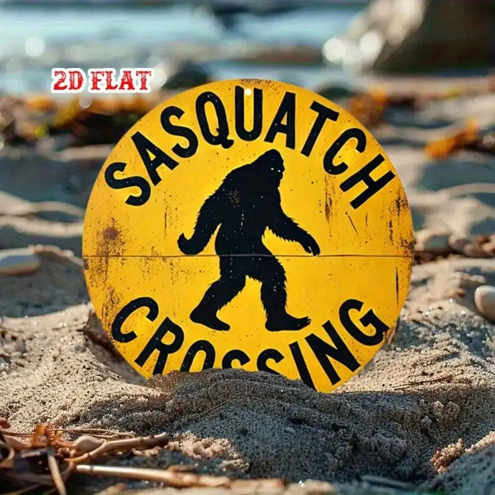 Vintage Bigfoot 8x8 Tin Sign for Wall Decor