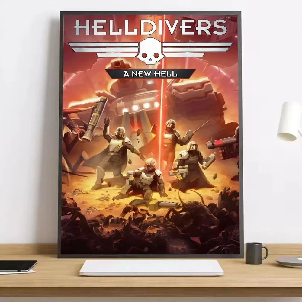 Helldivers II HD Canvas Art Print – Game-Inspired Wall Decor