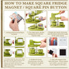 Blank Square Badge Making Kit with Magnetic Backing