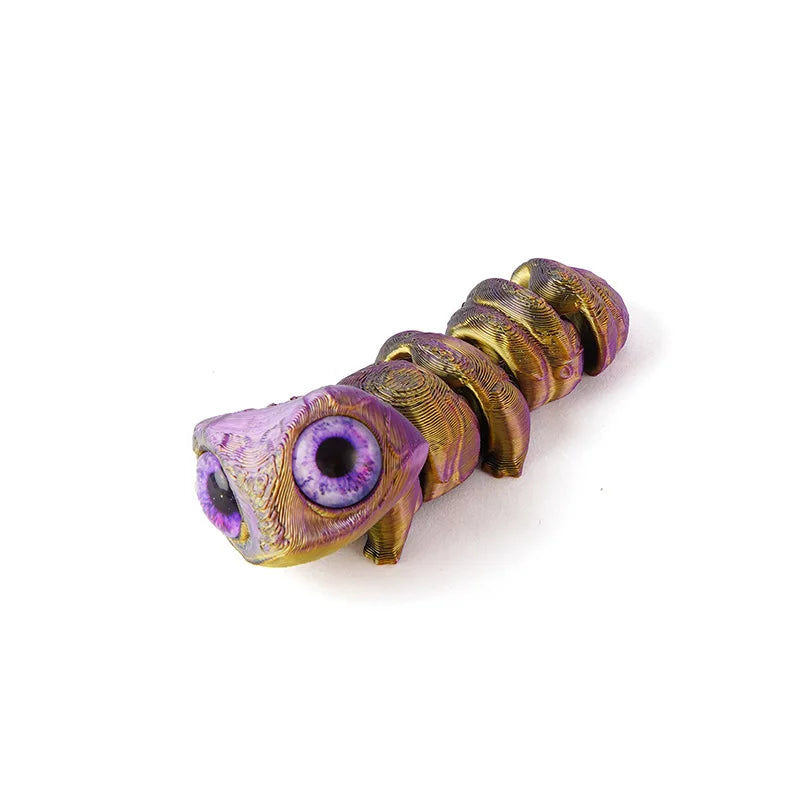 3D Printed Big Eye Lizard Figurine with Movable Joints