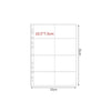 Hoja de fundas para photocards Kpop tamaño A4, dimensiones 10.5 x 7.5 cm.