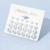 12-Pair Zircon Stud Earring Collection