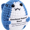 Handmade Crochet Emotional Support Animal Doll with Heartfelt Card