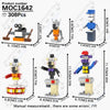 A set of building blocks depicting a character model for the Five Nights at Freddy's theme.