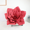 A large, deep red foam rose flower used for wedding and party decor.