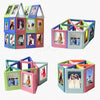 A collection of colorful magnetic photo frames for displaying Instax mini film, shown in various arrangements.