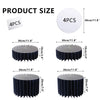 Four black folding dessert table cupcake display stands shown in various sizes and angles.