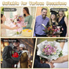Various occasions flower wrapping paper showing gifts, congratulations, date surprise, and wedding bouquets.