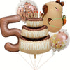 Capybara Cartoon Foil Balloon Set for Birthday Parties