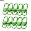 A set of green lobster clasp hooks for jewelry making and DIY crafts