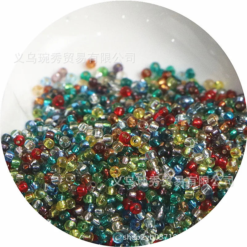 Silver Rice Glass Beads for Jewelry Making