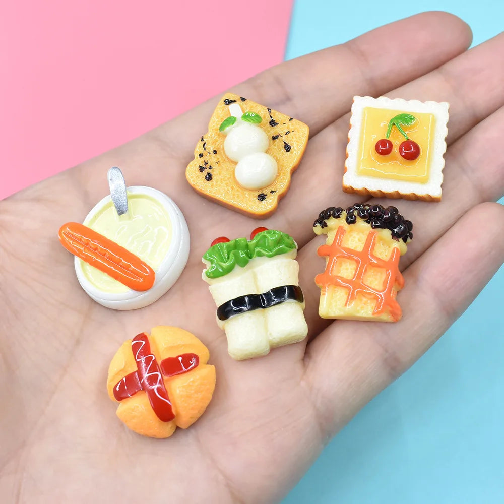 Miniature Dollhouse Food Set with Snacks, Cakes, Drinks & Wine