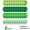 A set of green balloons, including 10 balloons with 30 pieces and 12 balloons with 10 pieces.