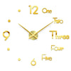 A modern 3D acrylic wall clock showing the numbers 1 through 12 on a white background.