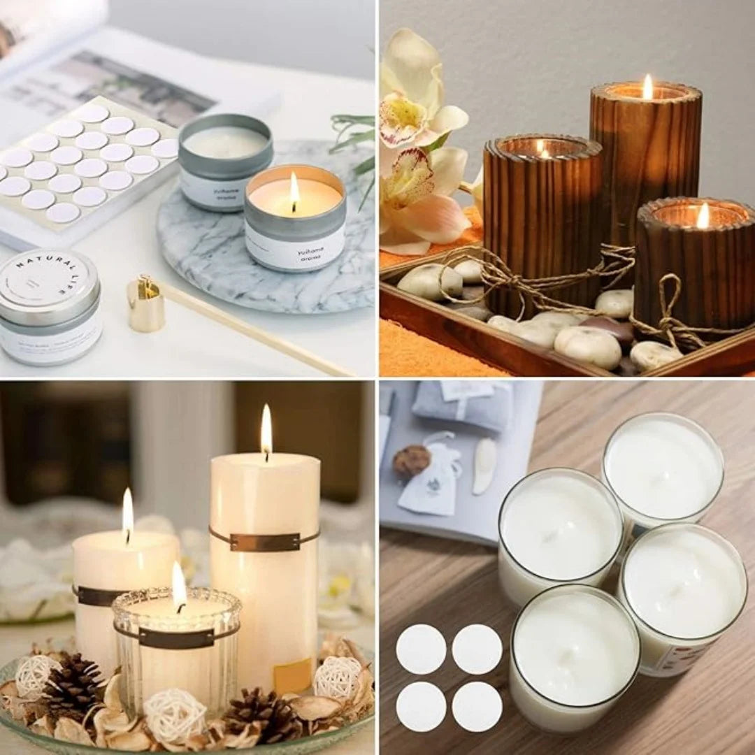 Smokeless Candle Wicks for Soy Wax and Pillar Candles (100-Pack)