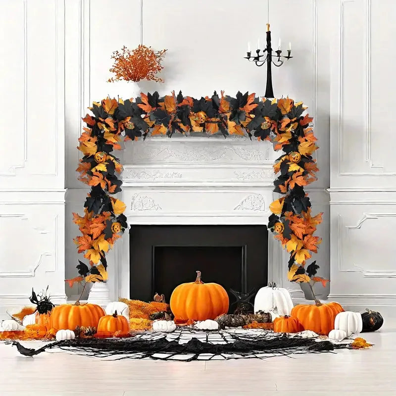 Autumn Maple Leaf Garland for Fireplace & Mantel Decor