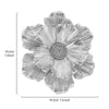 A detailed illustration of a large, multi-layered flower-shaped resin wall art piece.