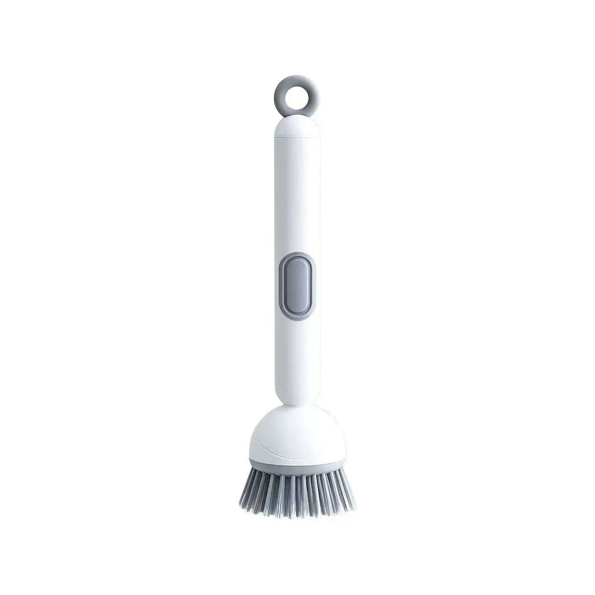 A white adjustable long-handled liquid washing brush with a silicone head.
