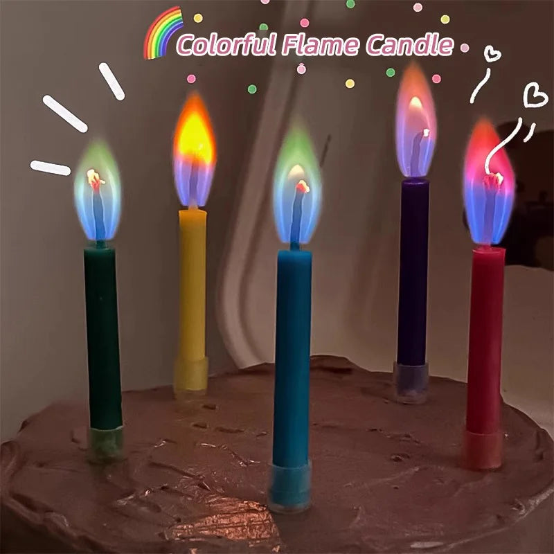 Rainbow Multicolor Birthday Candles Set of 12