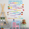Inspirational slogan wall stickers featuring positive attributes like friends, creative, amazing, important, explorers, scien