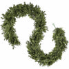 A green artificial cedar garland shaped into a decorative hook or loop for holiday decor.