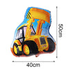 Yellow construction truck foil balloon used for birthday party decoration