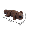 A brown, cylindrical 3D printed cartoon animal figurine resembling a hedgehog or similar creature.