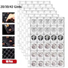 A set of 10 coin collection albums with transparent pages and grid layouts for storing coins.