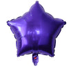 A purple foil star and heart balloon assortment.