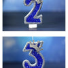 Blue Crown Number Birthday Candle