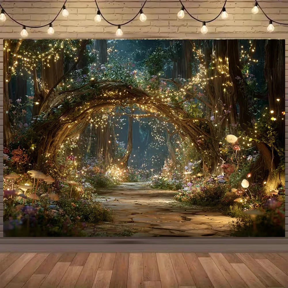 Enchanted Forest Birthday Party Photography Backdrop