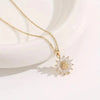 Sunflower Pendant Necklace with Gift Box