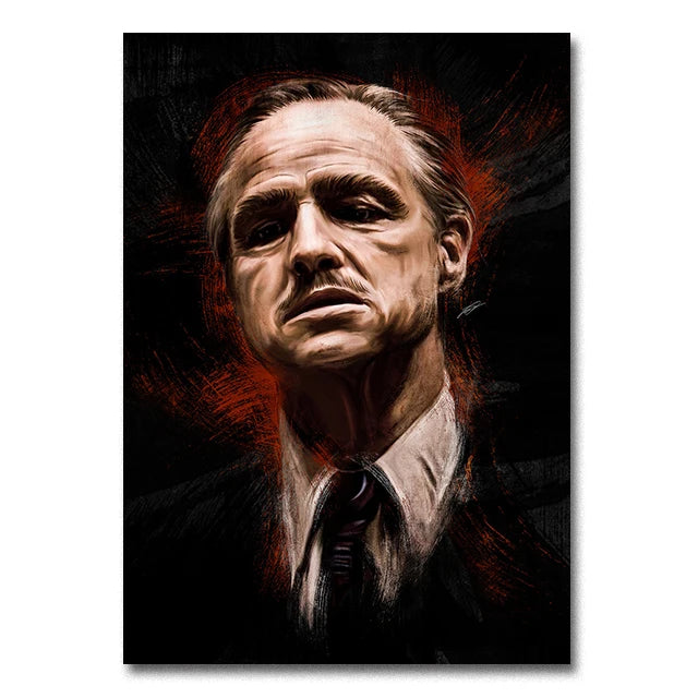Classic Movie Character Abstract Canvas Art Print