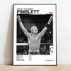 Foto en blanco y negro de Paddy Pimblett celebrando en un ring de boxeo para arte de pared de la UFC