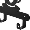 Black wall-mounted coffee mug rack with heart hooks for kitchen storage