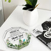 Clear acrylic keepsake with an inspirational message thanking someone for what they do