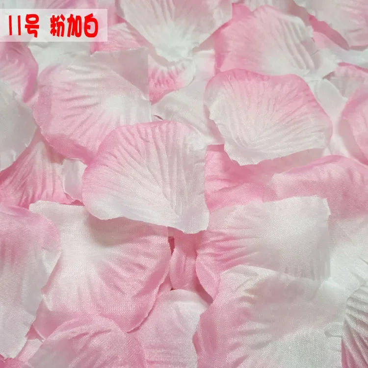 Pink silk rose petals used for weddings and events