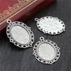 Vintage Style Cameo Pendant Bases with Ornate Gold or Silver Finish