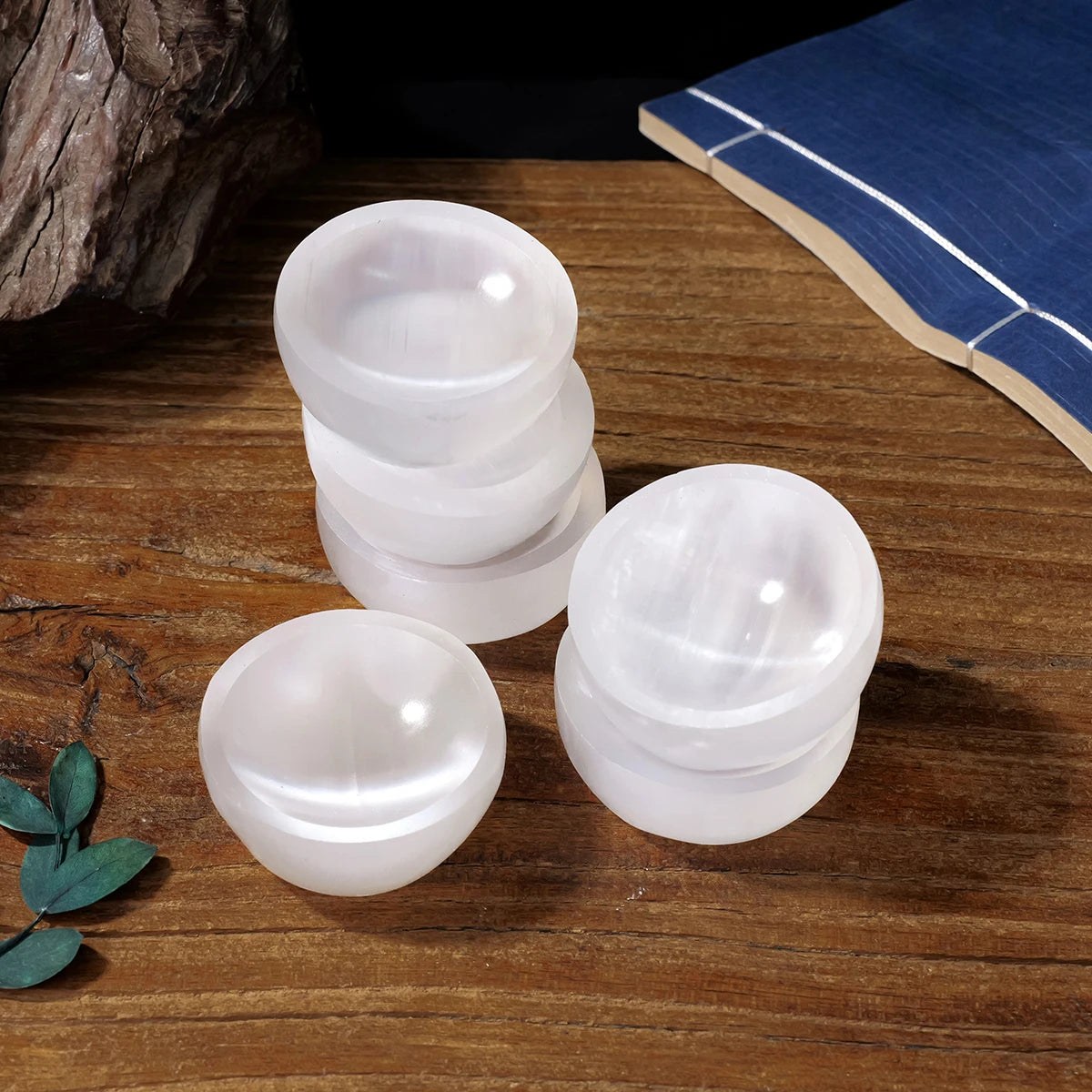Natural White Selenite Bowl for Home Decor & Crystal Energy
