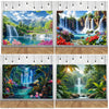 Forest Waterfall Wonderland Photography Backdrop