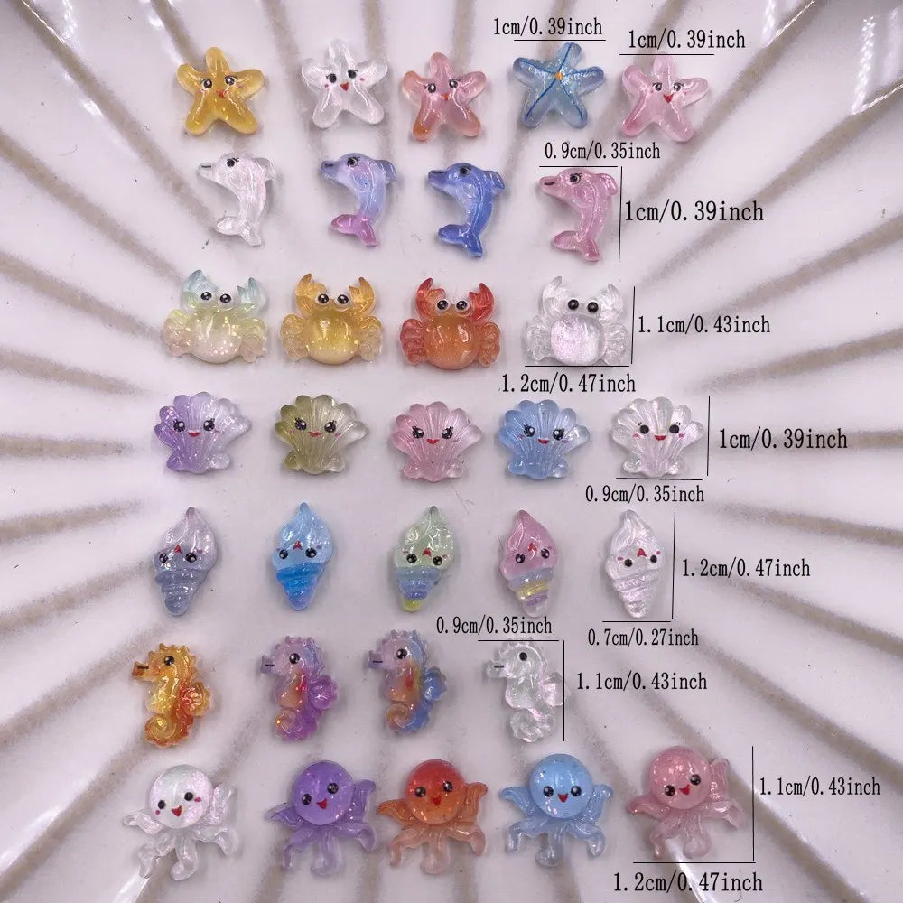 Ocean-Themed Resin Charms for Jewelry and Craft Projects