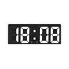 Black LED digital alarm clock displaying 18:08 with a nightlight feature