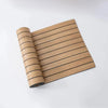 A roll of 3D wood grain self-adhesive wallpaper featuring horizontal stripes on a white background.