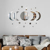 20-Piece Acrylic Moon & Star Wall Decals with 3D Mirror Finish