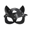 Black elegant fox masquerade mask with adjustable strap