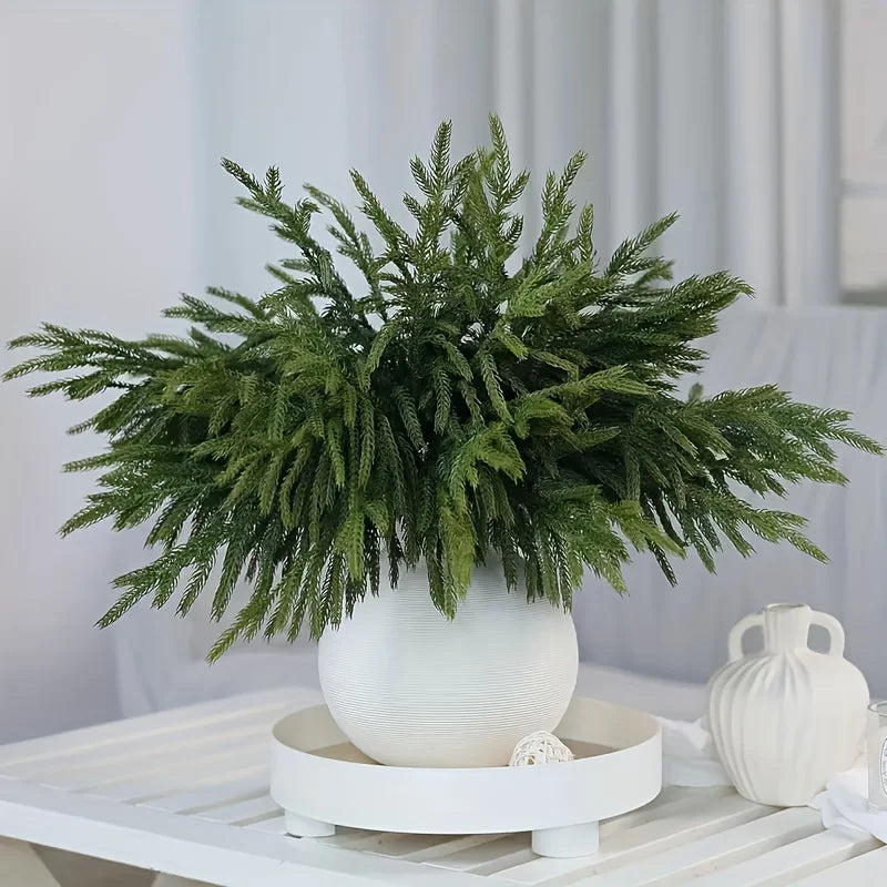 Artificial Norfolk Pine Branches – Realistic Evergreen Stems for Indoor Decor