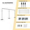 Telescopic Aluminum Backdrop Stand with Crossbar