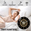 Geometric Line Modern Wall Clock – Silent Quartz, Gold Accents