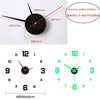A black stereoscopic digital wall clock showing the time, with specifications for size and power source.