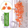 Orange forked clover artificial plant vines wall hanging featuring 168 leaves